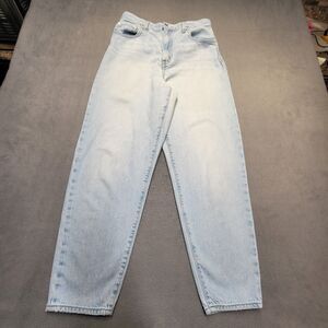 Levis Jeans Modern Big E Womens 29 Blue Baggy Loose Taper Distressed Denim